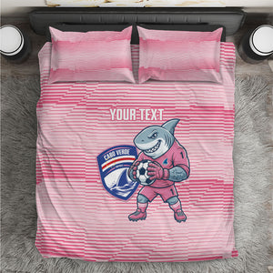 Cabo Verde Football 2026 Custom Bedding Set Tubaroes Azuis Goalkeeper Pink Jersey