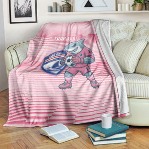 Cabo Verde Football 2026 Custom Blanket Tubaroes Azuis Goalkeeper Pink Jersey
