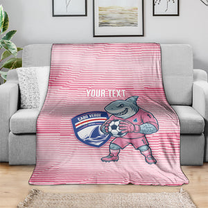Cabo Verde Football 2026 Custom Blanket Tubaroes Azuis Goalkeeper Pink Jersey