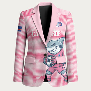 Cabo Verde Football 2026 Custom Blazer Tubaroes Azuis Goalkeeper Pink Jersey