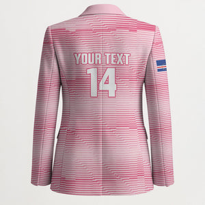 Cabo Verde Football 2026 Custom Blazer Tubaroes Azuis Goalkeeper Pink Jersey