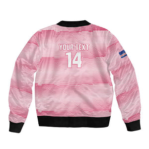 Cabo Verde Football 2026 Custom Bomber Jacket Tubaroes Azuis Goalkeeper Pink Jersey