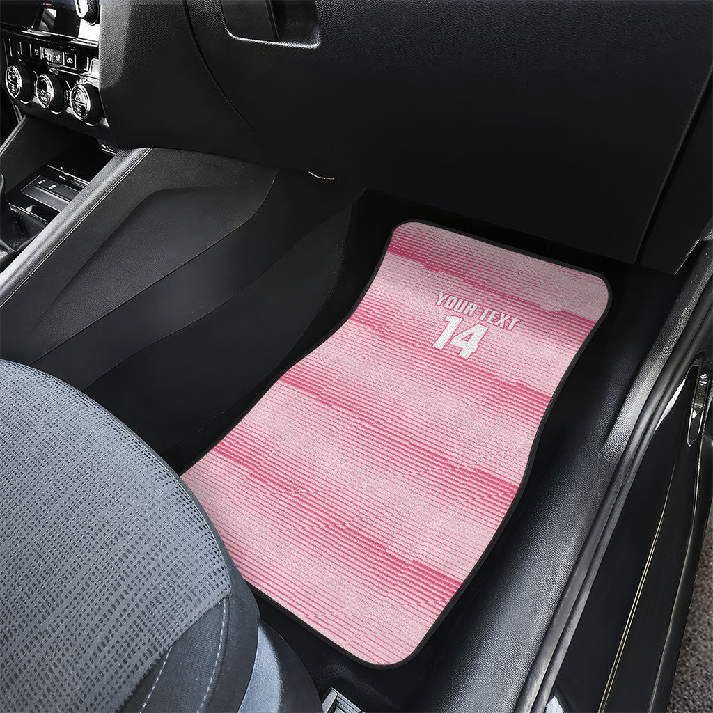 Cabo Verde Football 2026 Custom Car Mats Tubaroes Azuis Goalkeeper Pink Jersey