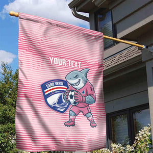 Cabo Verde Football 2026 Custom Garden Flag Tubaroes Azuis Goalkeeper Pink Jersey