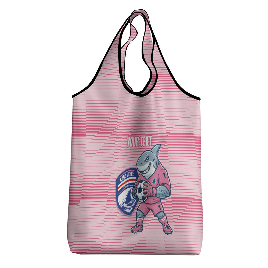 Cabo Verde Football 2026 Custom Grocery Bag Tubaroes Azuis Goalkeeper Pink Jersey