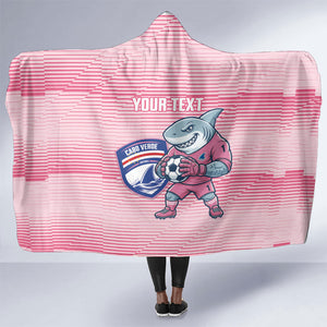 Cabo Verde Football 2026 Custom Hooded Blanket Tubaroes Azuis Goalkeeper Pink Jersey
