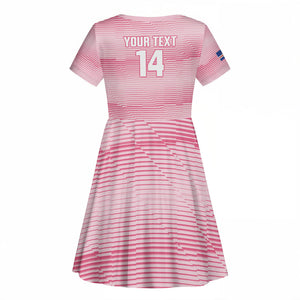 Cabo Verde Football 2026 Custom Kid Short Sleeve Dress Tubaroes Azuis Goalkeeper Pink Jersey