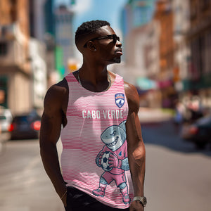 Cabo Verde Football 2026 Custom Men Tank Top Tubaroes Azuis Goalkeeper Pink Jersey
