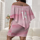 Cabo Verde Football 2026 Custom Off Shoulder Short Dress Tubaroes Azuis Goalkeeper Pink Jersey