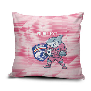 Cabo Verde Football 2026 Custom Pillow Cover Tubaroes Azuis Goalkeeper Pink Jersey