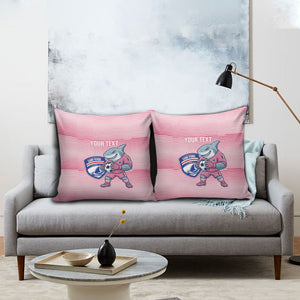 Cabo Verde Football 2026 Custom Pillow Cover Tubaroes Azuis Goalkeeper Pink Jersey