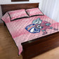 Cabo Verde Football 2026 Custom Quilt Bed Set Tubaroes Azuis Goalkeeper Pink Jersey