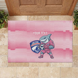 Cabo Verde Football 2026 Custom Rubber Doormat Tubaroes Azuis Goalkeeper Pink Jersey