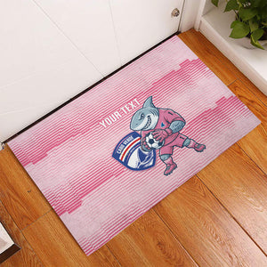 Cabo Verde Football 2026 Custom Rubber Doormat Tubaroes Azuis Goalkeeper Pink Jersey