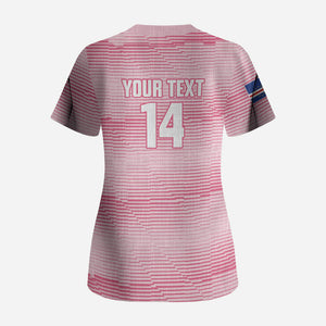 Cabo Verde Football 2026 Custom Scrub Top Tubaroes Azuis Goalkeeper Pink Jersey