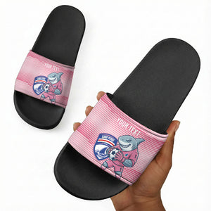 Cabo Verde Football 2026 Custom Slide Sandals Tubaroes Azuis Goalkeeper Pink Jersey