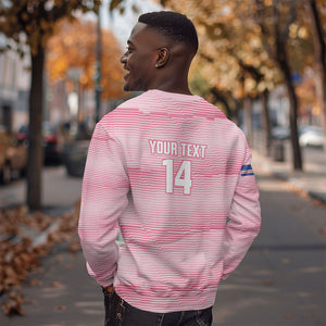Cabo Verde Football 2026 Custom Sweatshirt Tubaroes Azuis Goalkeeper Pink Jersey