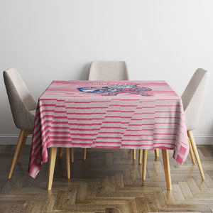 Cabo Verde Football 2026 Custom Tablecloth Tubaroes Azuis Goalkeeper Pink Jersey