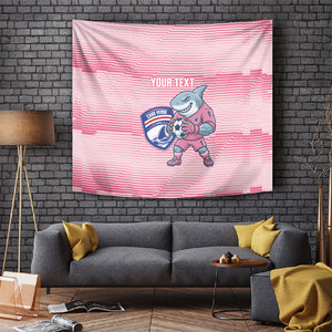 Cabo Verde Football 2026 Custom Tapestry Tubaroes Azuis Goalkeeper Pink Jersey