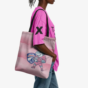 Cabo Verde Football 2026 Custom Tote Bag Tubaroes Azuis Goalkeeper Pink Jersey