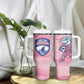 Cabo Verde Football 2026 Custom Tumbler With Handle Tubaroes Azuis Goalkeeper Pink Jersey