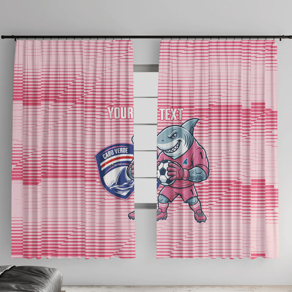 Cabo Verde Football 2026 Custom Window Curtain Tubaroes Azuis Goalkeeper Pink Jersey