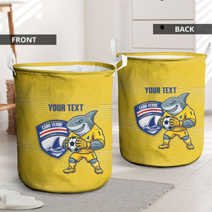 Cabo Verde Football 2026 Custom Laundry Basket Tubaroes Azuis Goalkeeper Yellow Jersey