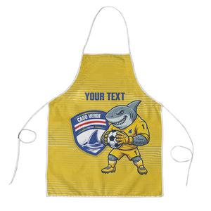 Cabo Verde Football 2026 Custom Apron Tubaroes Azuis Goalkeeper Yellow Jersey