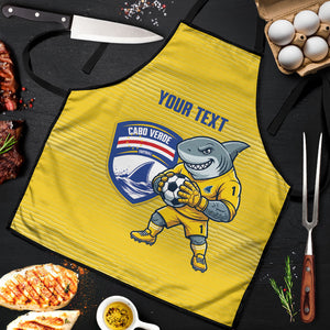 Cabo Verde Football 2026 Custom Apron Tubaroes Azuis Goalkeeper Yellow Jersey