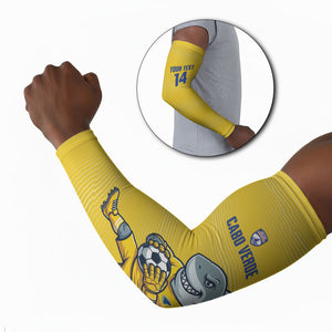 Cabo Verde Football 2026 Custom Arm Sleeves Tubaroes Azuis Goalkeeper Yellow Jersey