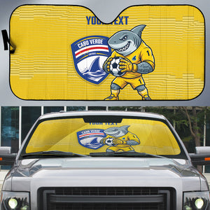 Cabo Verde Football 2026 Custom Auto Sun Shade Tubaroes Azuis Goalkeeper Yellow Jersey