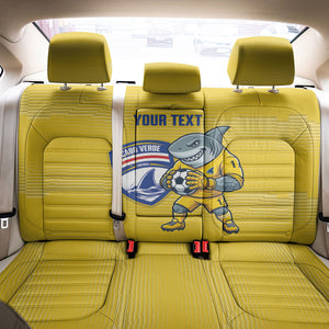 Cabo Verde Football 2026 Custom Back Car Seat Cover Tubaroes Azuis Goalkeeper Yellow Jersey