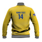 Cabo Verde Football 2026 Custom Baseball Jacket Tubaroes Azuis Goalkeeper Yellow Jersey