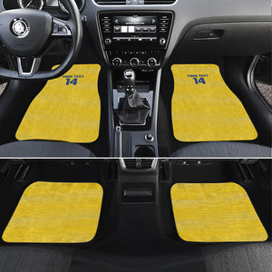 Cabo Verde Football 2026 Custom Car Mats Tubaroes Azuis Goalkeeper Yellow Jersey