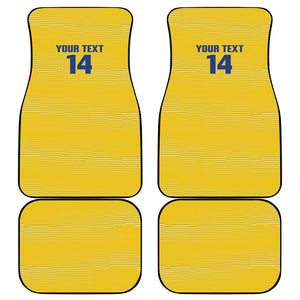 Cabo Verde Football 2026 Custom Car Mats Tubaroes Azuis Goalkeeper Yellow Jersey