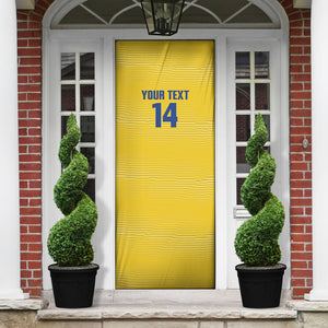 Cabo Verde Football 2026 Custom Door Cover Tubaroes Azuis Goalkeeper Yellow Jersey