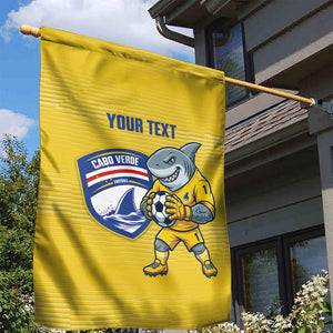 Cabo Verde Football 2026 Custom Garden Flag Tubaroes Azuis Goalkeeper Yellow Jersey