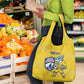 Cabo Verde Football 2026 Custom Grocery Bag Tubaroes Azuis Goalkeeper Yellow Jersey