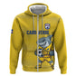 Cabo Verde Football 2026 Custom Hoodie Tubaroes Azuis Goalkeeper Yellow Jersey