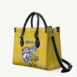 Cabo Verde Football 2026 Custom Leather Bag Tubaroes Azuis Goalkeeper Yellow Jersey