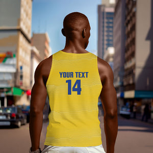 Cabo Verde Football 2026 Custom Men Tank Top Tubaroes Azuis Goalkeeper Yellow Jersey