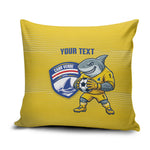 Cabo Verde Football 2026 Custom Pillow Cover Tubaroes Azuis Goalkeeper Yellow Jersey