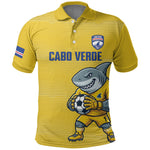 Cabo Verde Football 2026 Custom Polo Shirt Tubaroes Azuis Goalkeeper Yellow Jersey