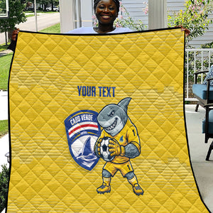 Cabo Verde Football 2026 Custom Quilt Tubaroes Azuis Goalkeeper Yellow Jersey