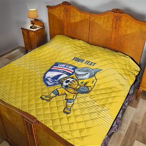 Cabo Verde Football 2026 Custom Quilt Tubaroes Azuis Goalkeeper Yellow Jersey