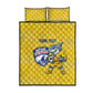 Cabo Verde Football 2026 Custom Quilt Bed Set Tubaroes Azuis Goalkeeper Yellow Jersey