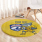 Cabo Verde Football 2026 Custom Round Carpet Tubaroes Azuis Goalkeeper Yellow Jersey
