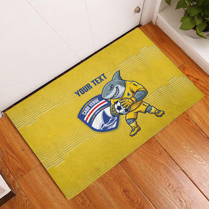 Cabo Verde Football 2026 Custom Rubber Doormat Tubaroes Azuis Goalkeeper Yellow Jersey