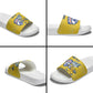 Cabo Verde Football 2026 Custom Slide Sandals Tubaroes Azuis Goalkeeper Yellow Jersey