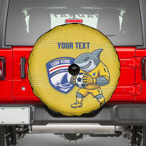 Cabo Verde Football 2026 Custom Spare Tire Cover Tubaroes Azuis Goalkeeper Yellow Jersey